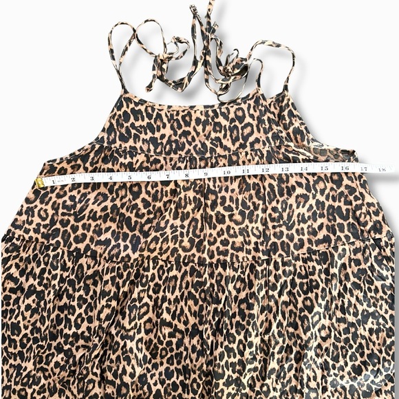 Victoria's Secret Leopard Print Babyoll Top Mini Dress Size Medium Summer Y2K - Picture 7 of 8